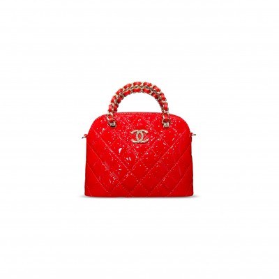 CHANEL 23S PATENT CALFSKIN QUILTED CLUTCH WITH CHAIN AP3354 (16*11*5.5cm)